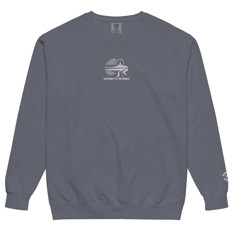 Gateway to the World Embroidered Crew — Above the Hook